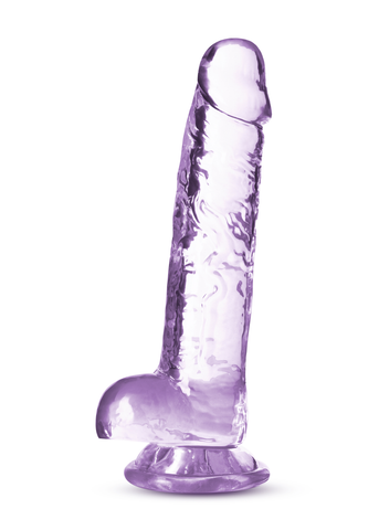 Naturally Yours 7 Inch Crystaline Dildo Amethyst Purple DONGS