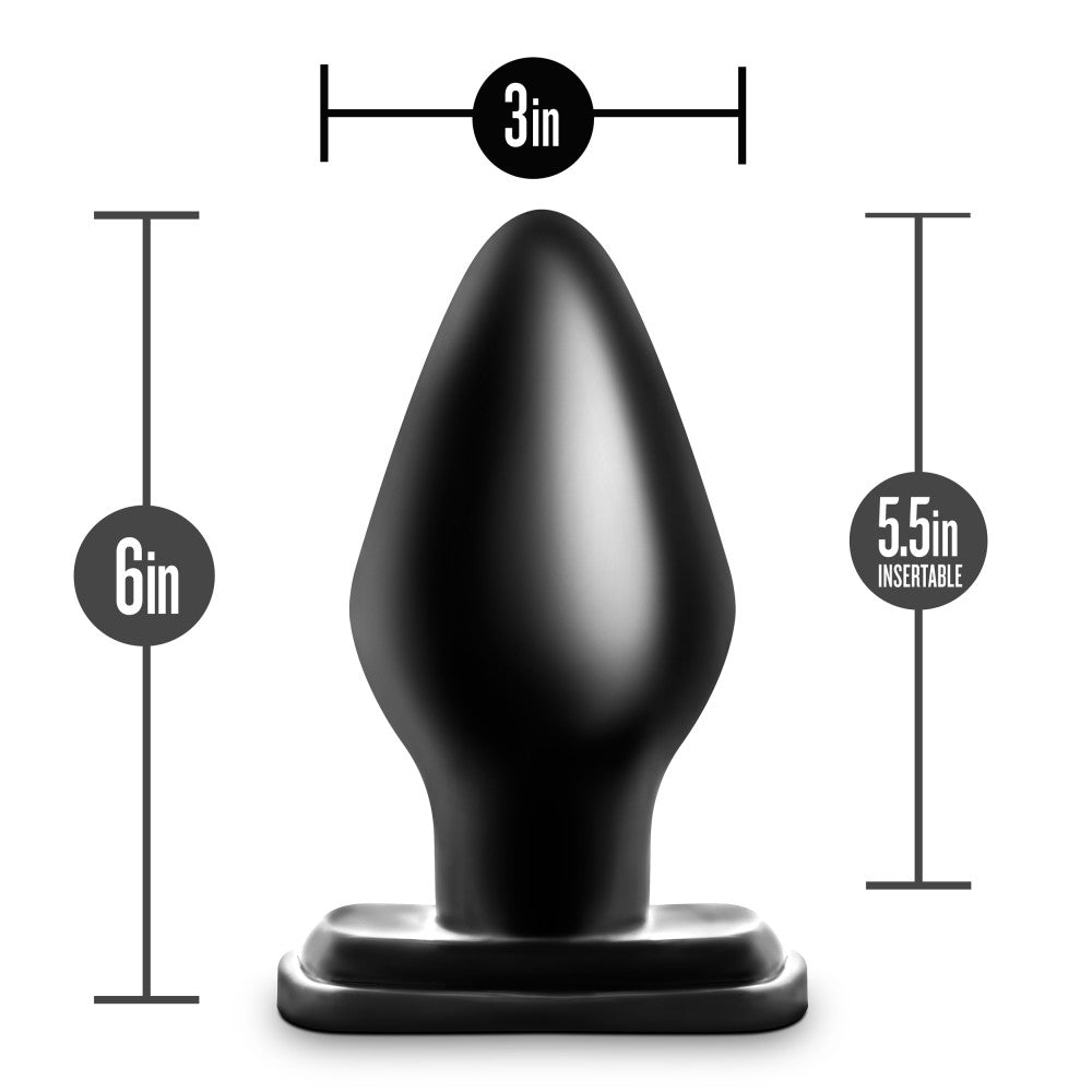 Anal Adventures XXL Plug (Black) – 14cm Insertable Large Tapered Butt Plug Secondary image