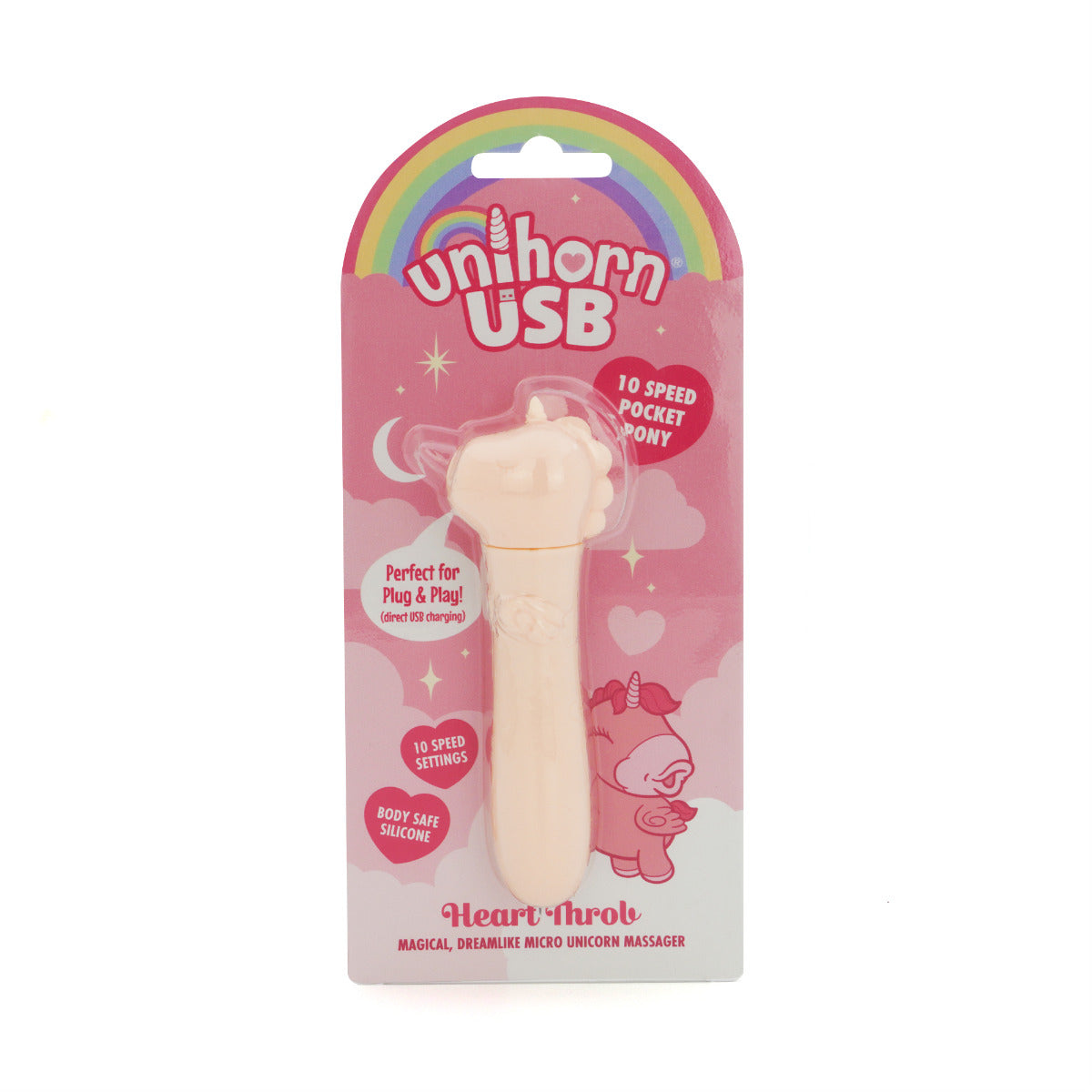 Unihorn Heart Throb (Pink) – Compact USB Rechargeable Bullet Vibrator with 10 Speeds > Sex Toys For Ladies > Clitoral Vibrators and Stimulators