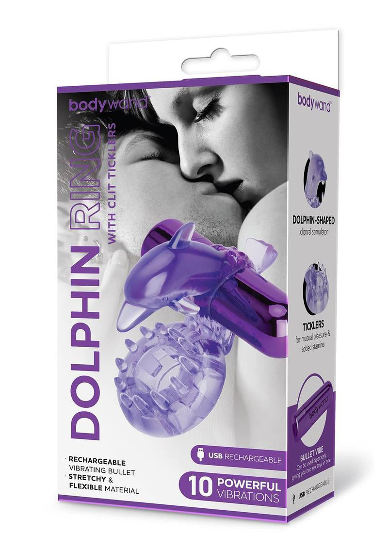 Bodywand Dolphin Ring with Clit Ticklers for Couples > Cock Ring > Vibrating