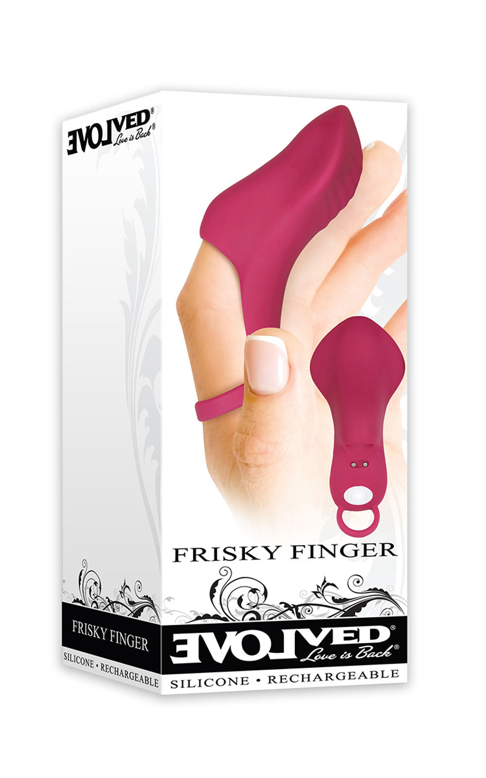 Evolved Frisky Finger (Burgundy) – USB Rechargeable Finger Stimulator Finger Stimulator
