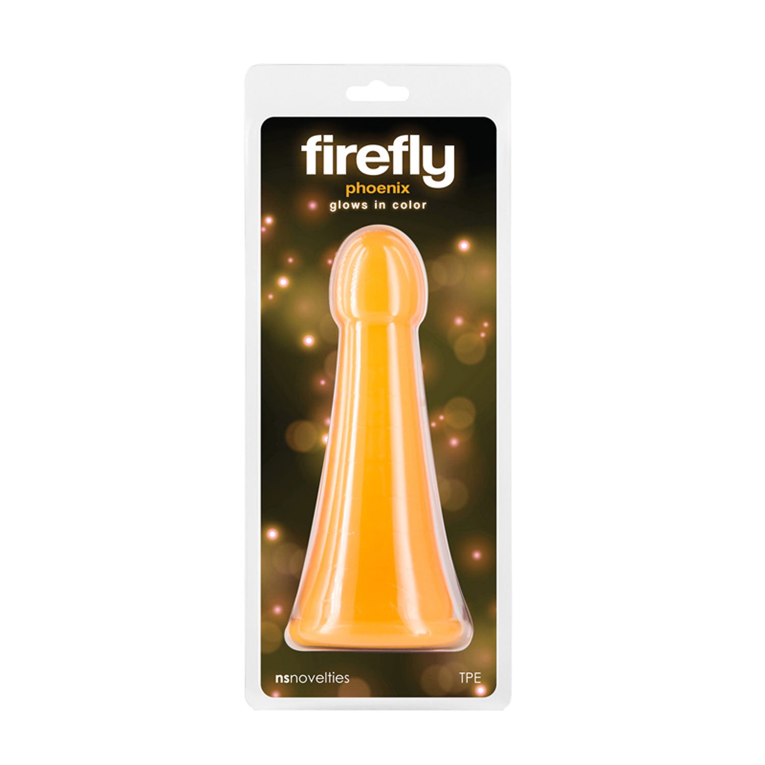 Firefly - Phoenix - Orange 7" Dong 19.2cm Body-Safe TPE Orange > Dildos > Neutral Dildos