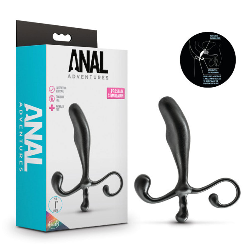 Anal Adventures Prostate Stimulator Black Hands-Free Sex Toy Black Prostate Tools