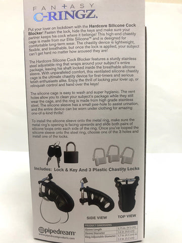 C Ringz Hardcore Silicone Cock Blocker Chastity Cage Cages