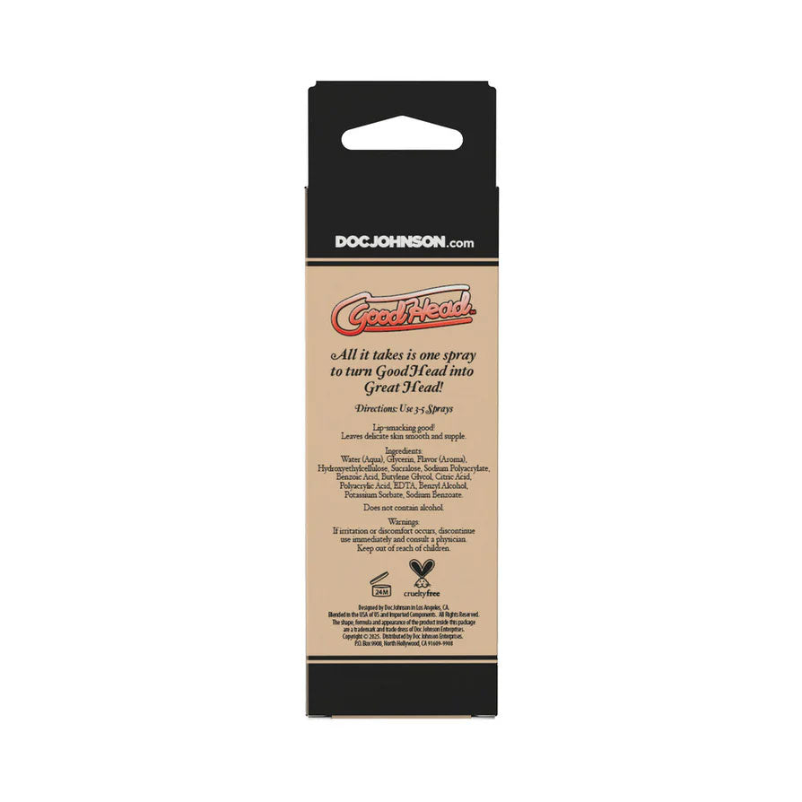 Goodhead Juicy Head (Strawberries Champagne) – Sugar-Free Vegan Friendly Dry Mouth Spray 2oz > Lube > Oral Gels & Sprays