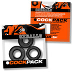 Cockpack Multi Design (Black Mica) – Multi-Size Multi-Shape Cockring Pack Black > Cock Ring > Sets