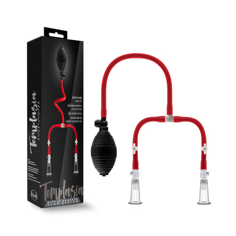 Temptasia Nipple Squeeze Pump System in Black > Sex Toys > Nipple Suckers