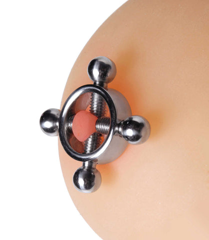 Rings of Fire Stainless Steel Nipple Press Set Silver > Sex Toys > Nipple Clamps