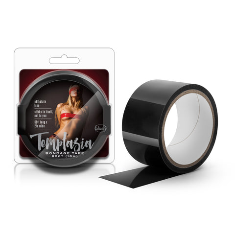 Temptasia Bondage Tape 18 Meter Black Flexible Restraint Tape > Bondage Gear > Restraints