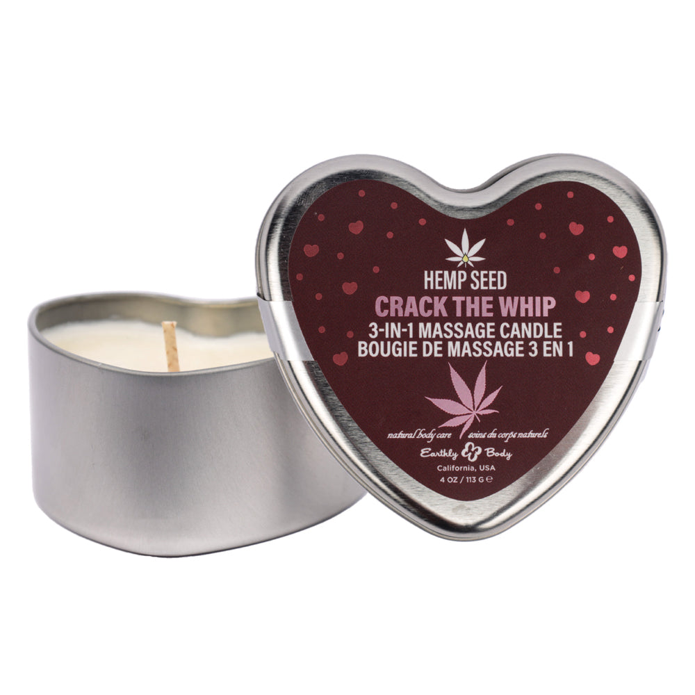EB Hemp Seed 3 in 1 Candle 113g - Crack The Whip, Rose Amber Scent > Candles > Massage