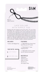 Lace Collar Choker with Adjustable Nipple Ties Black > Clothes > Body Jewellery (Non Piercing)
