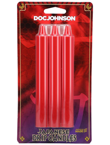 Japanese Drip Candles Red 3 Pack for Sensation Play > Candles > Drip