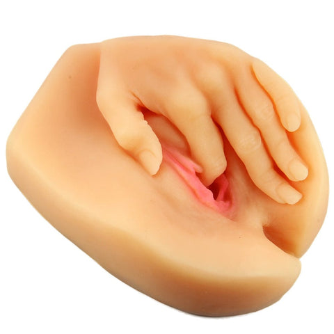X5 Men Spread Me Beige Realistic Pleasure Experience Strokers - Manual