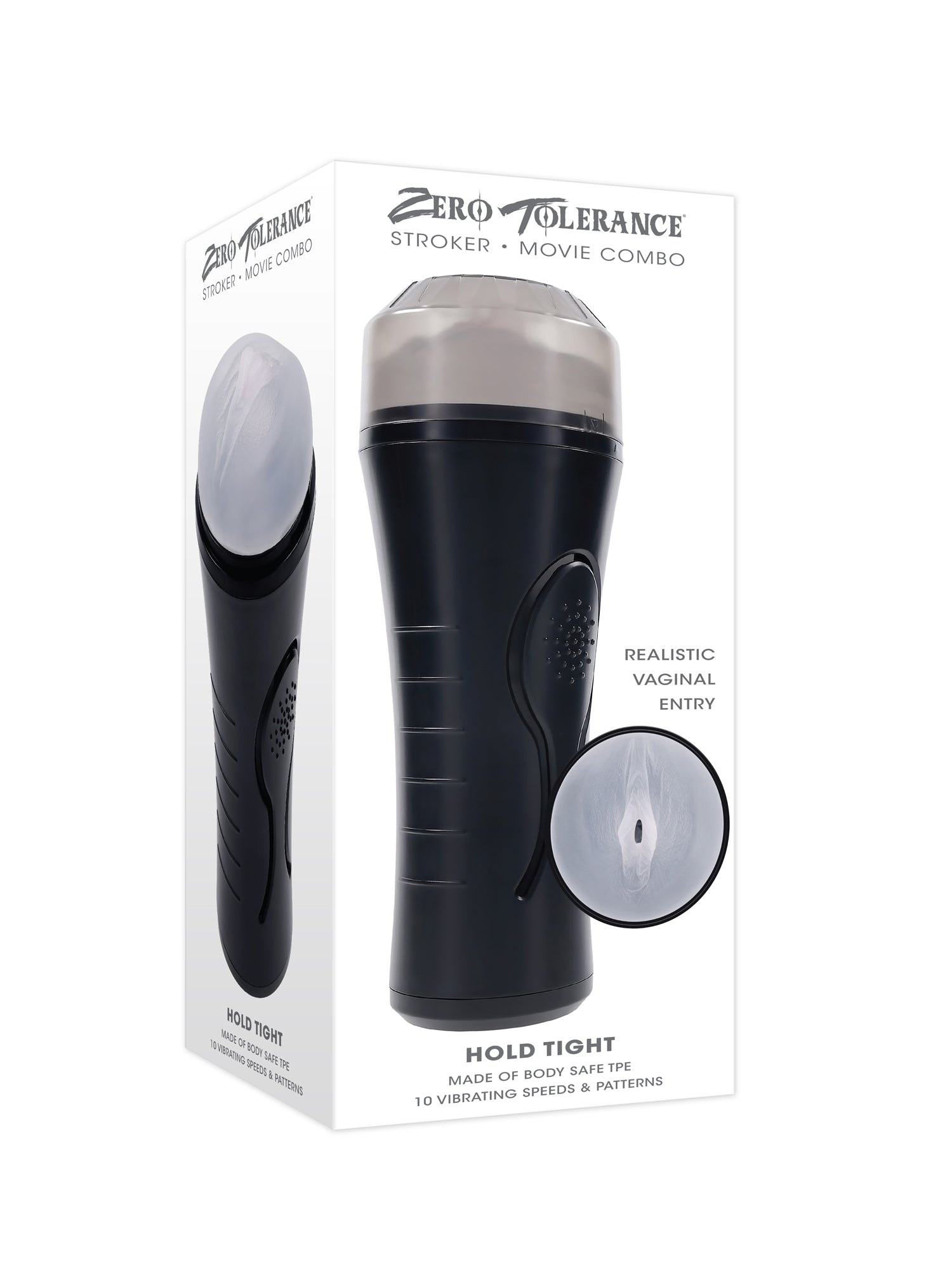Zero Tolerance Hold Tight Vibrating Stroker for Ultimate Pleasure Black Strokers - Manual