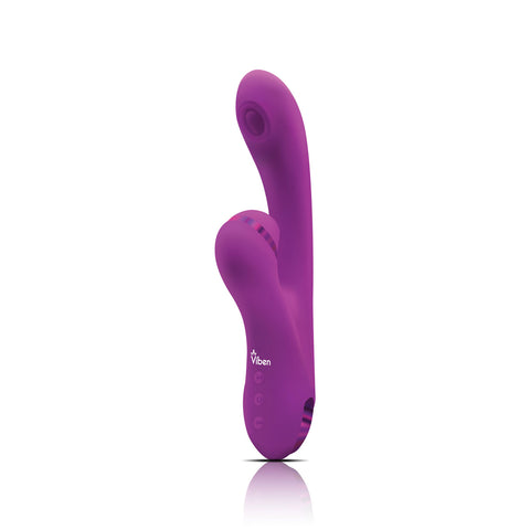 Viben Dazzle Rechargeable Thumping Rabbit in Berry Purple VIBRATORS-RABBIT