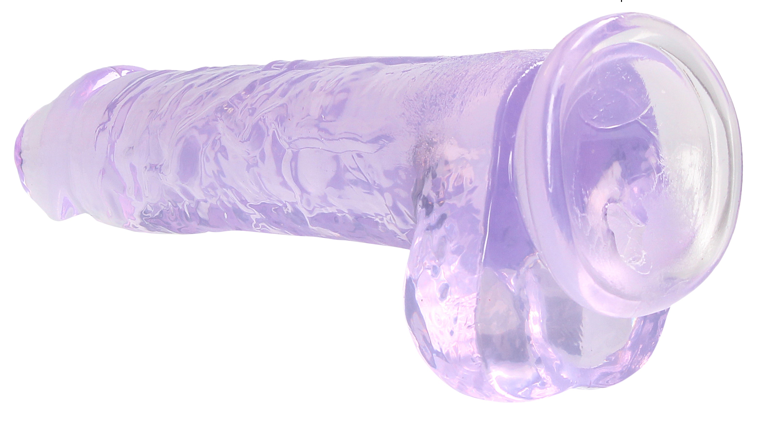 Realrock Crystal Clear (Transparent) – 8 Inch Realistic Dildo with Balls > Dildos > Realistic Dildos