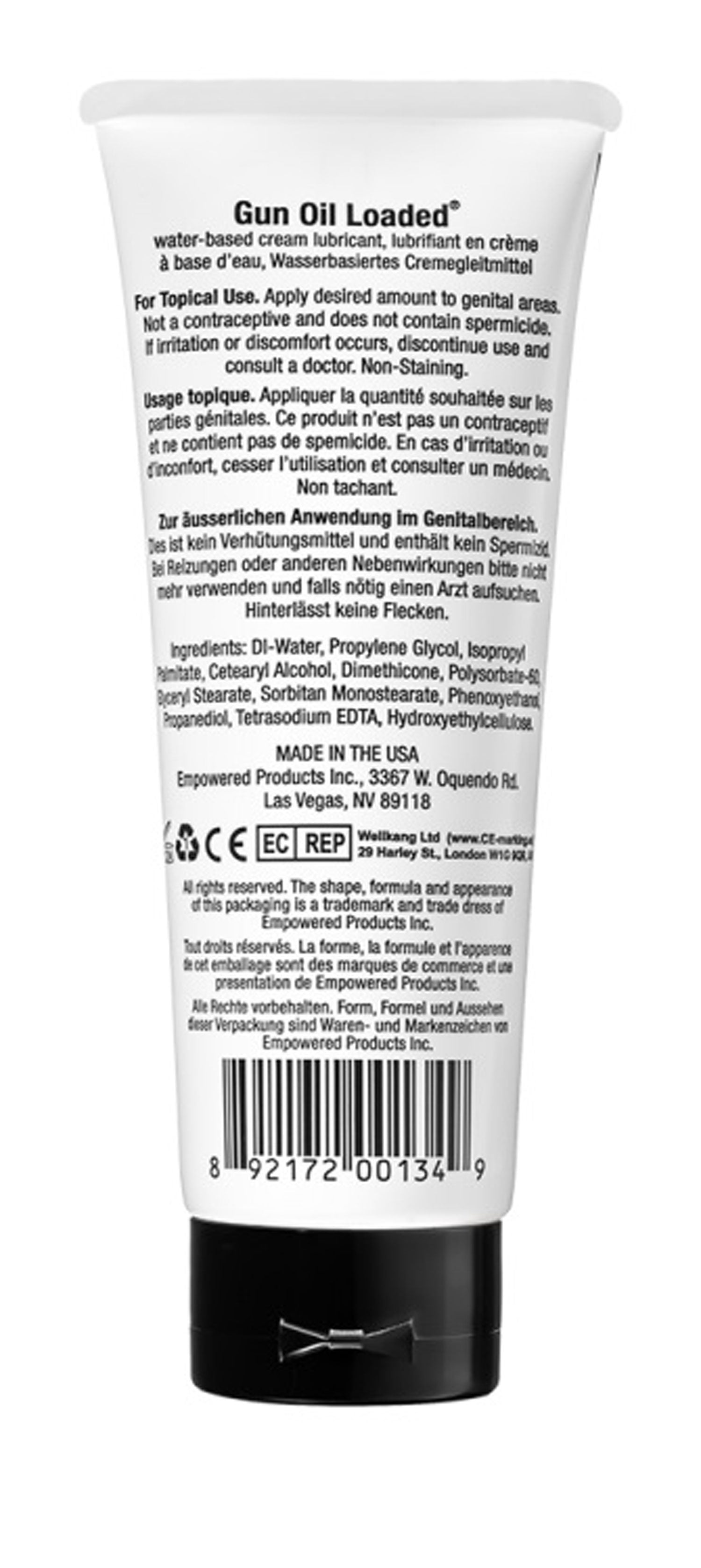 Gun Oil Loaded 3.3oz/100ml Tube for Lasting Pleasure Default Title Speciality Lubricants