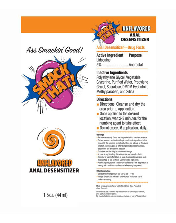 Smack That Anal Desensitiser Unflavoured 44ml Tube Default Title > Lube > Anal