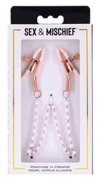 Sex and Mischief Peaches n CreaMe Pearl Nipple Clamps > Sex Toys > Nipple Clips