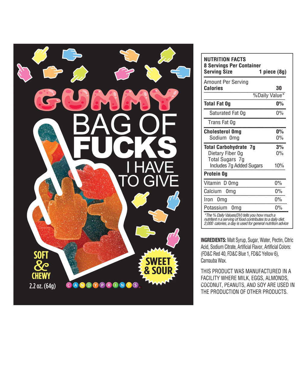 Bag of Fucks I Have to Give Sour Gummy Candy – 2.2oz Bag Default Title > Novelties > Candy & Edible Items