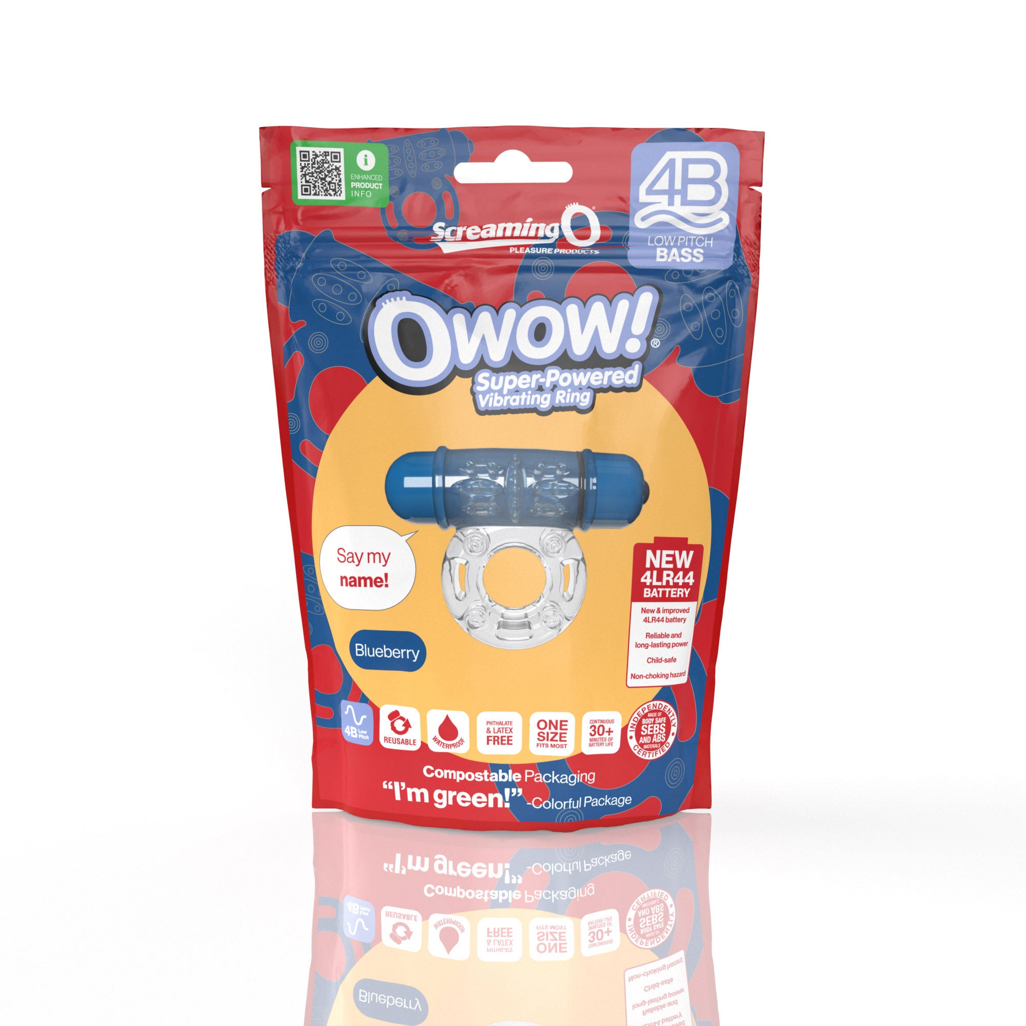 Owow 4B Low Pitch Bass (Blueberry) > Cock Ring > Vibrating