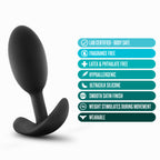 Anal Adventures Platinum Silicone Vibra Slim Plug Medium > Anal Range > Vibrating Butt Plugs