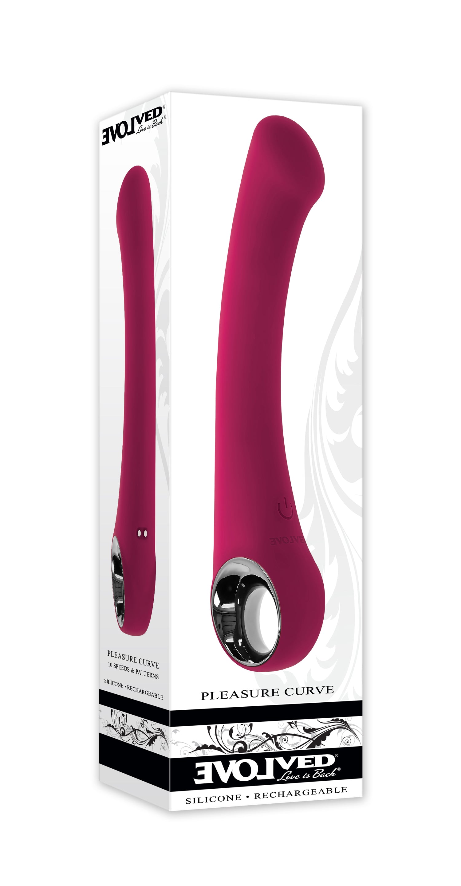 Evolved PLEASURE CURVE Multi-Speed G-Spot Vibe 19cm Red > Sex Toys For Ladies > G-Spot Vibrators