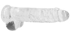 RealRock Crystal Clear 9 Inch Body-Safe Phthalate-Free TPE Realistic Dildo With Balls > Dildos > Realistic Dildos