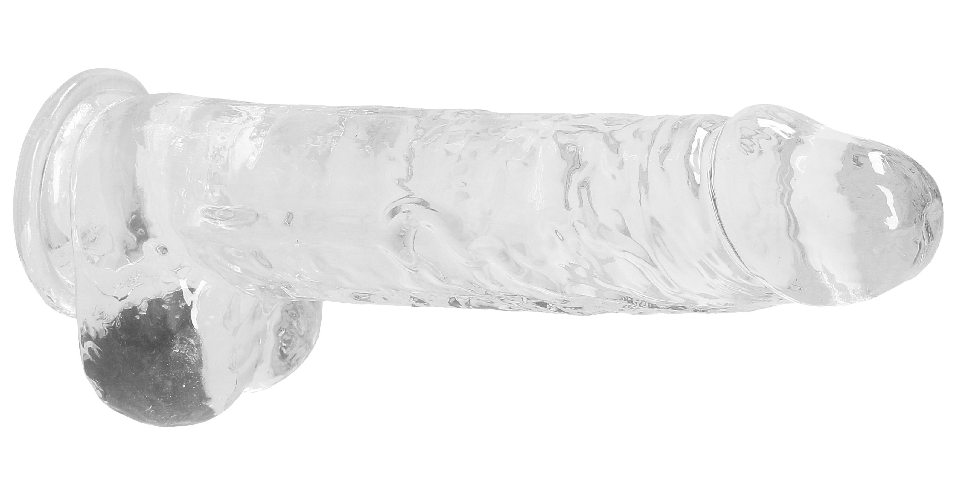 RealRock Crystal Clear 9 Inch Body-Safe Phthalate-Free TPE Realistic Dildo With Balls > Dildos > Realistic Dildos