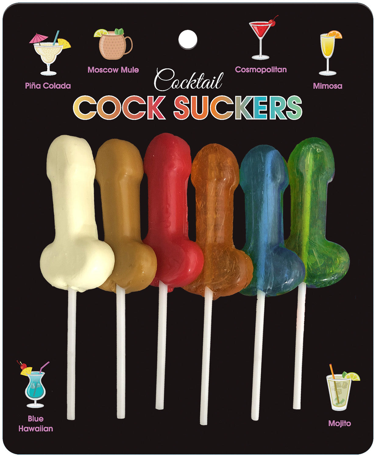 Cocktail Cock Suckers 6 Piece Set Adult Candy Treat Multi > Novelties > Candy & Edible Items