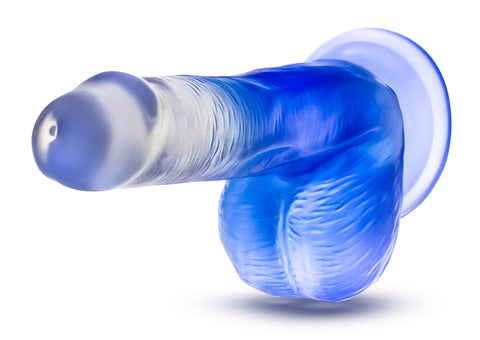 B Yours Morning Dew 6in Dildo Stella Blue with Suction Cup DONGS