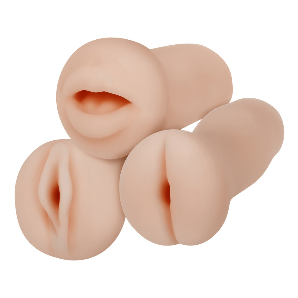 Selopa Party Pack - Light 3 Life-Like Strokers for Pleasure 1000 Strokers - Manual