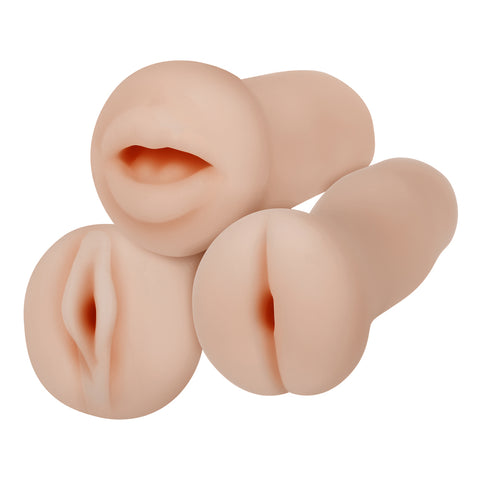 Selopa Party Pack - Light 3 Life-Like Strokers for Pleasure 1000 Strokers - Manual