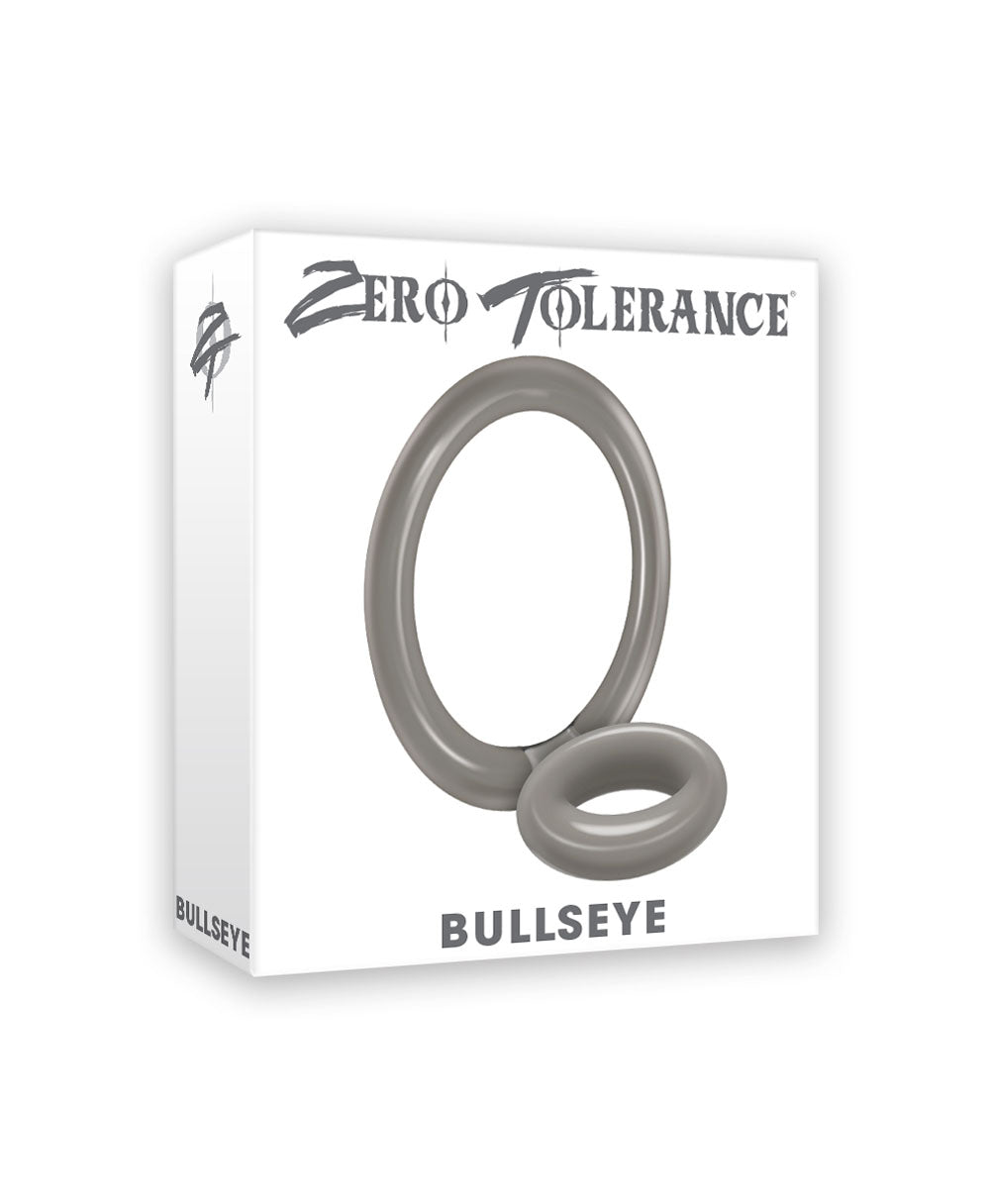 Zero Tolerance Bullseye Grey Cock and Ball Rings Stretch Fit Gray COCK RINGS