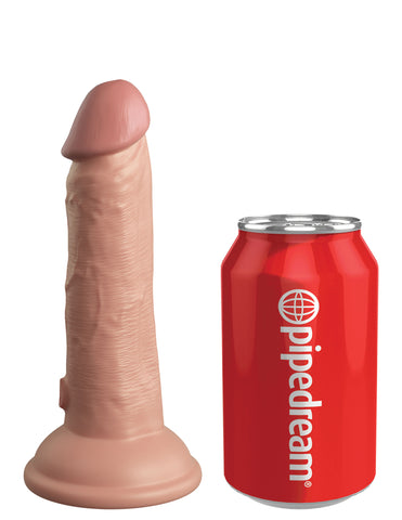 King Cock Elite 6 Inch Dual Density Silicone Dildo Flesh Beige Dongs Realistic