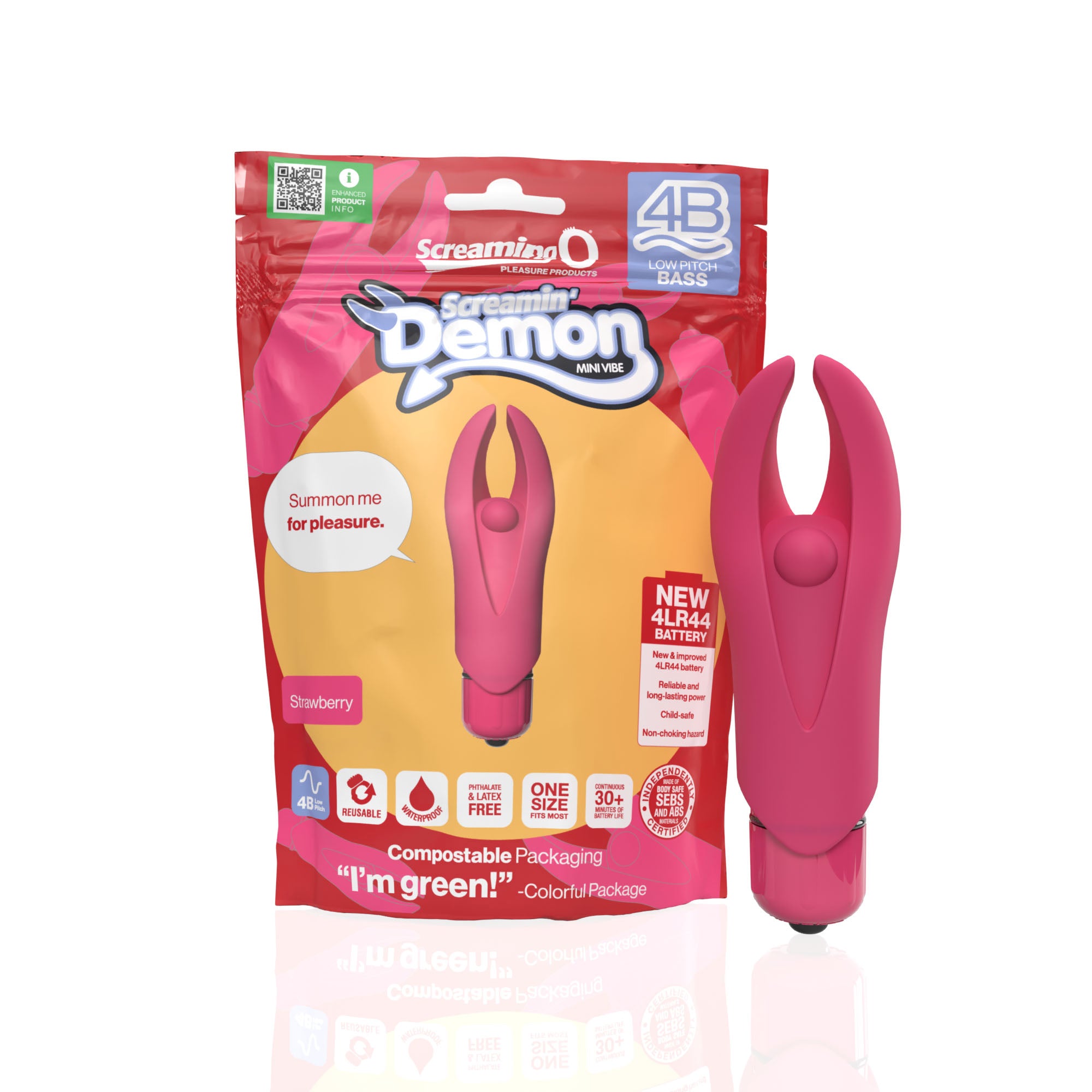 Demon 4B Low Pitch Bass – Deep-Rumbling 5-Speed Vibrator with Silicone Horns > Vibrators > Mini Vibrators