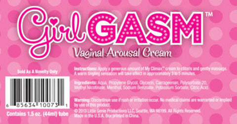 Girlgasm Vaginal Arousal Cream for Enhanced Pleasure and Intimacy Enhancers Female