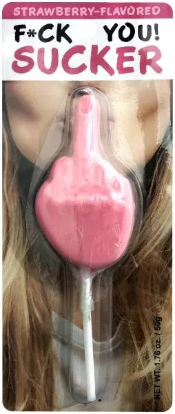 Fuck You Sucker Strawberry Flavored Lollipop - Edible Candy Secondary image