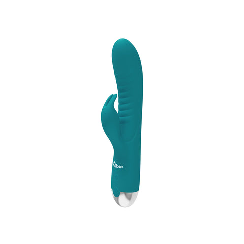 Viben Alluring Come Hither Rabbit Vibe Ocean G-Spot Massager Blue Vibrators - G Spot