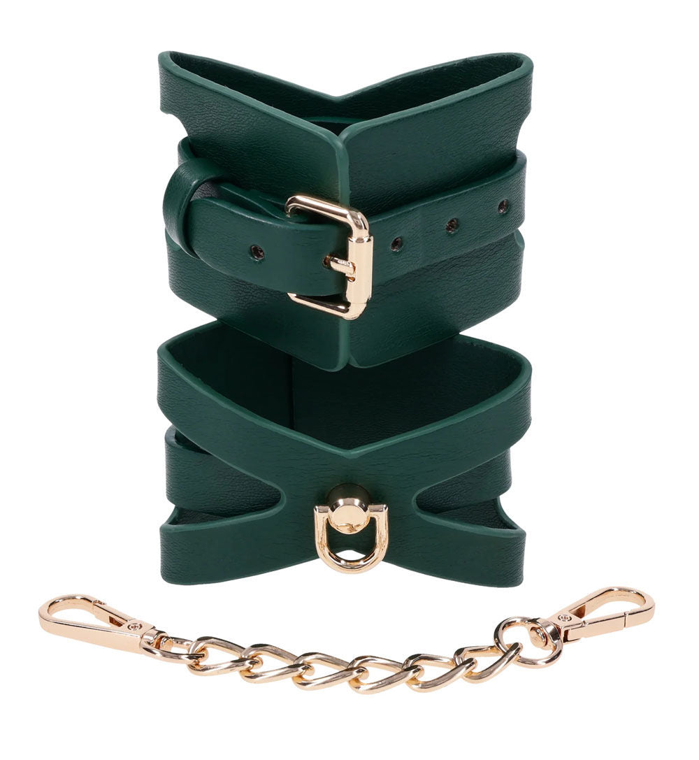 Indica Cutout Cuffs (Green) – Luxury Collar > Bondage Gear > Collars & Leashes