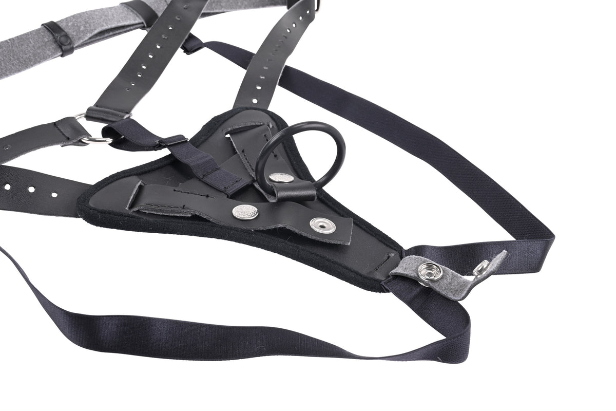 Sportsheets Aurora High Waisted Strap-On Harness (Black) Adjustable Up to 60 Inch Hips - Strap-On Harness > Dildos > Strap On Harnesses