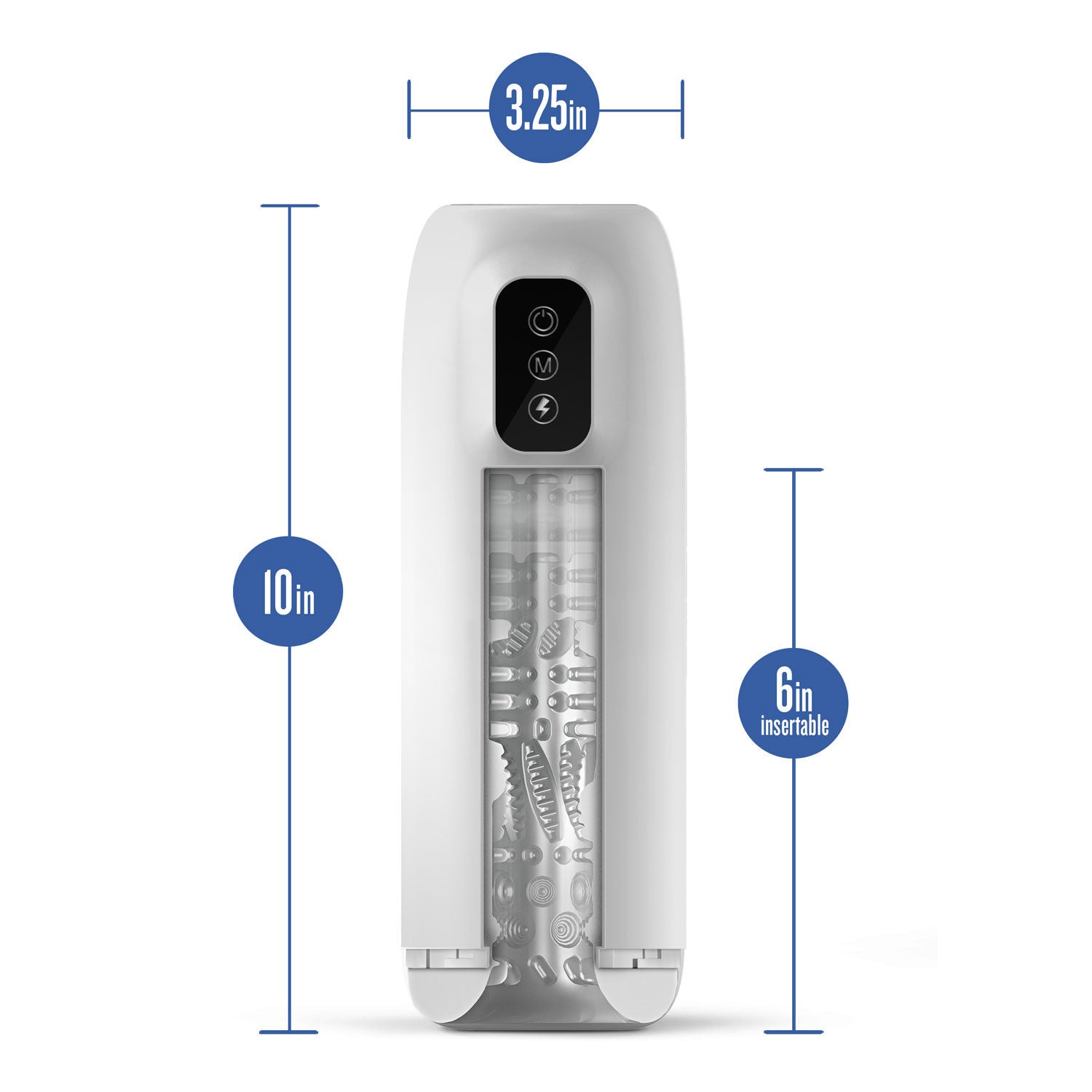 M for Men Robo-Bator White Vibrating Male Masturbator Toy White > Sex Toys For Men > Masturbators > Vibrating