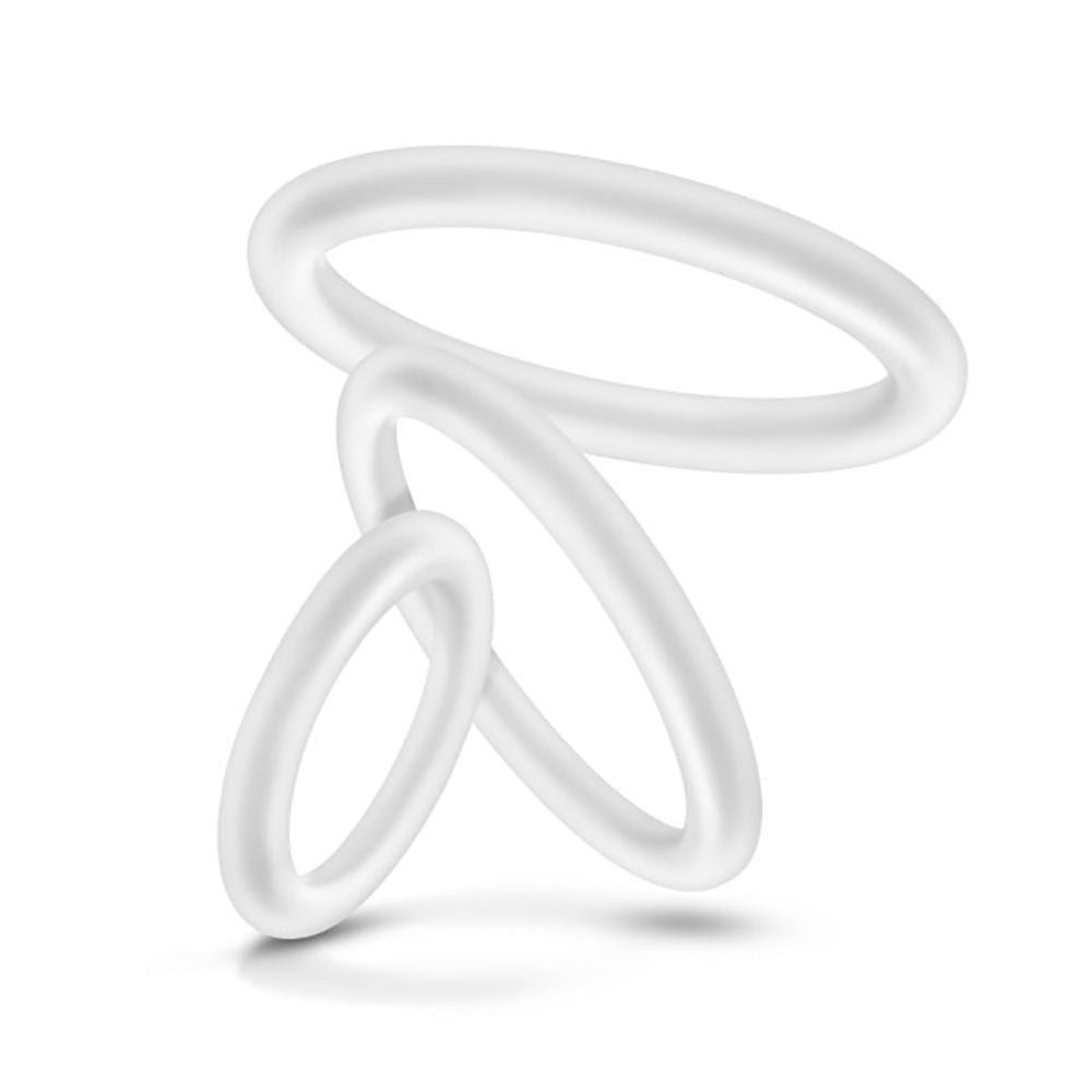 Performance Vs4 Pure Premium (White) – Silicone Cockring Set > Cock Ring > Sets