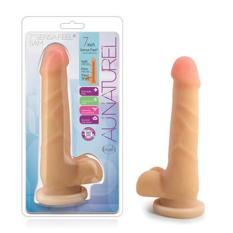 Au Naturel Sam 7in Realistic Dual Density Pleasure Toy Beige Dildos & Dongs