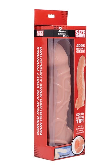 2in Extender Sleeve Flesh - 9 In Total Length, 1.2 In Diameter 9 Inches Flesh Pink SLEEVES