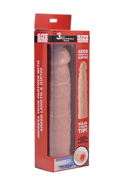 3in Flesh Penis Enhancer Sleeve for Extra Length and Girth 8.5 Inches Flesh Pink SLEEVES