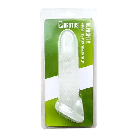 Almighty Ribbed Cocksheath 18cm for Enhanced Pleasure SLEEVES