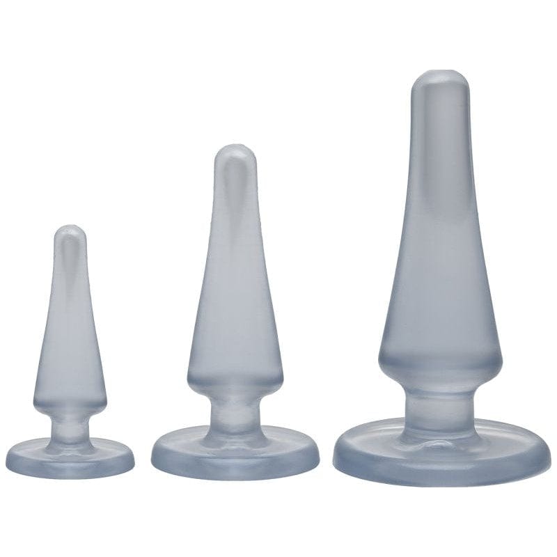 Anal Initiation Kit Clear with Three Sizes Classic Anal Plugs Set > Anal Range > Butt Plug Kits Main image