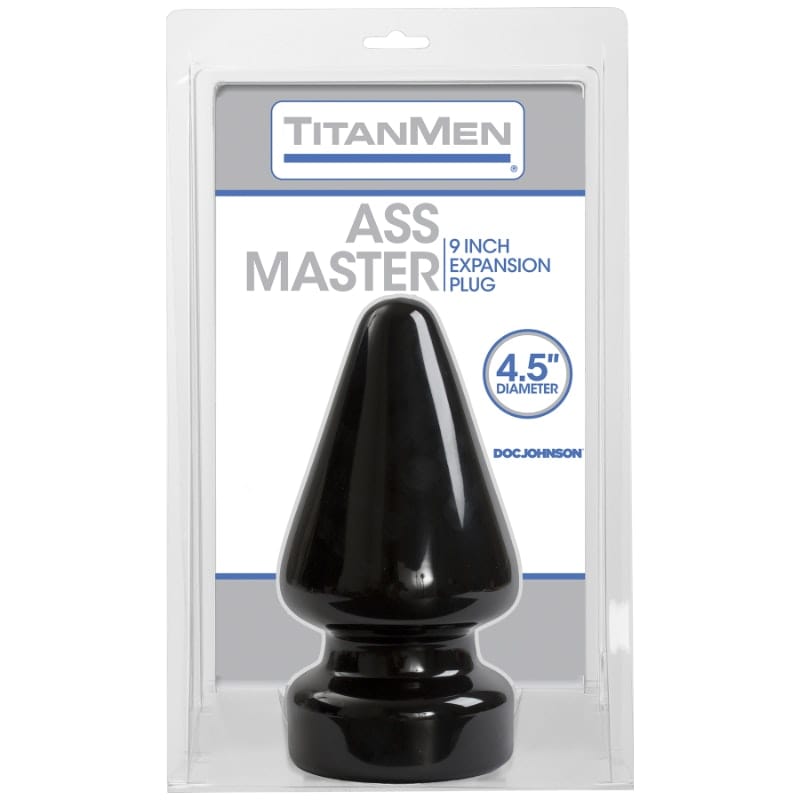 Ass Master Butt Plug 9 Inch Length 4.5 Inch Diameter Black > Anal Range > Oversized Anal Toys