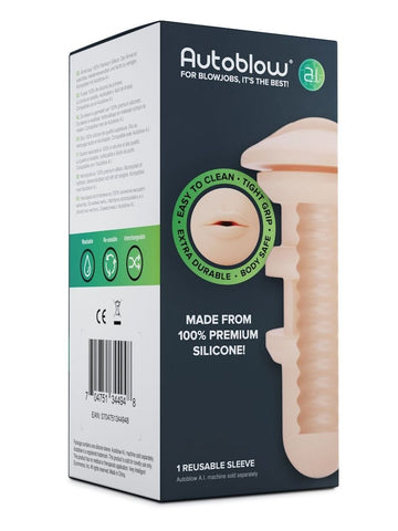 Autoblow A.I. Mouth Sleeve for Realistic Intimate Pleasure Strokers - Premium